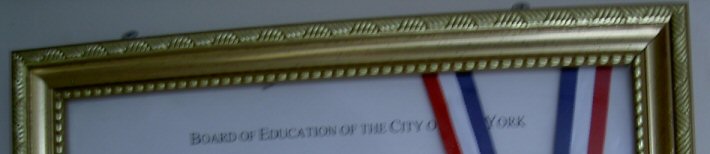 City of New York Board of Education Award - presented to Pilo Arts Day Spa & Salon