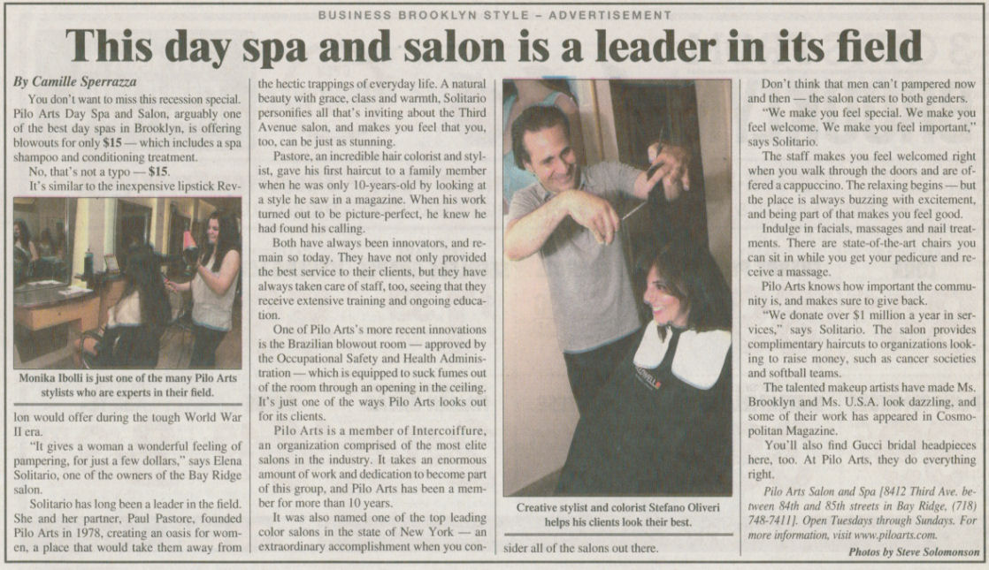 Courier Life Publications article "This day spa and salon is a leader in its field"