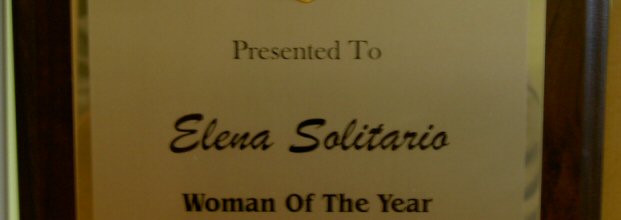 National Federation of Italian American Societies Incorporated award Woman of the Year - presented to Pilo Arts Day Spa & Salon