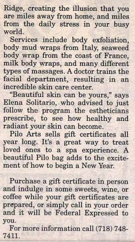 Pilo Arts Day Spa & Salon featured in The Brooklyn Spectator Newspaper Article - Pilo Beauties Take A Holiday Boat Ride