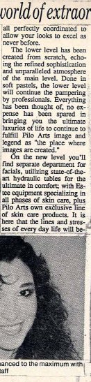 Pilo Arts Day Spa & Salon featured in Home Reporter News Paper Article - Pilo Arts Day Spa & Salon, A World Of Extraordinary Beauty Gets Even Better