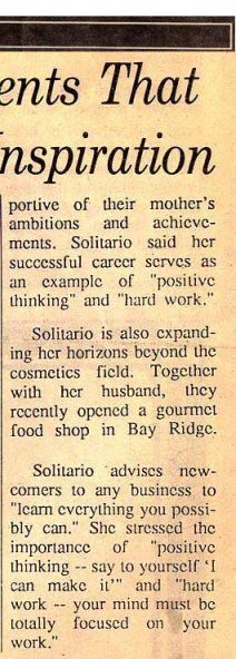 Pilo Arts Day Spa & Salon featured in Today's Woman Magazine Article - Achievements That Serve As Inspiration