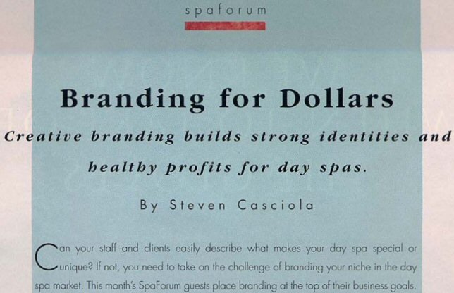 Pilo Arts Day Spa & Salon featured in Day Spa Magazine Article - Branding For Dollars